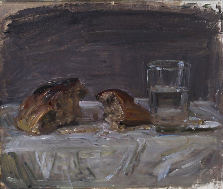 Alvar Janssons målning Bröd, salt och vatten.