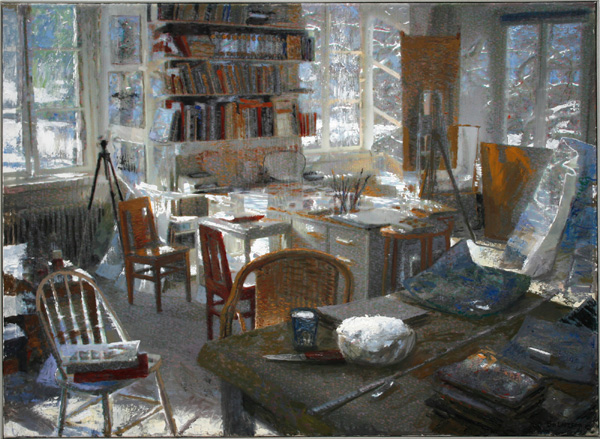 Bo Larssons m&aring;lning Vinterinteri&ouml;r II.