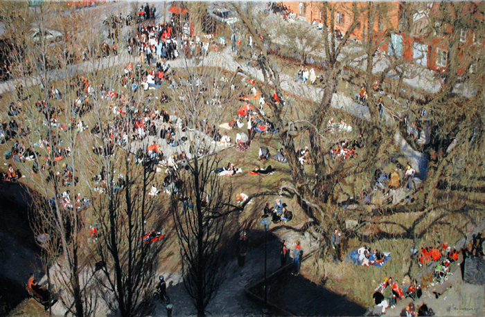 Bo Larssons m&aring;lning Nytorge, p&aring;sk.