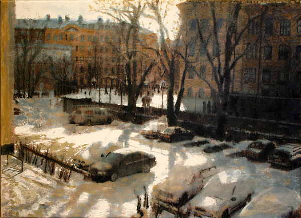 Bo Larssons m&aring;lning Katarina S&ouml;dra, vinter II.