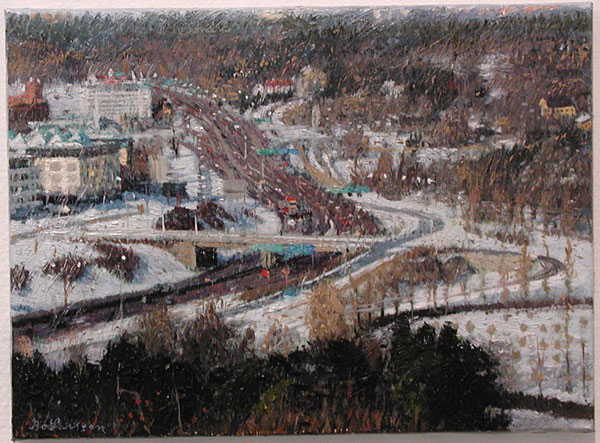 Bo Larsson - mixed technic on canvas.