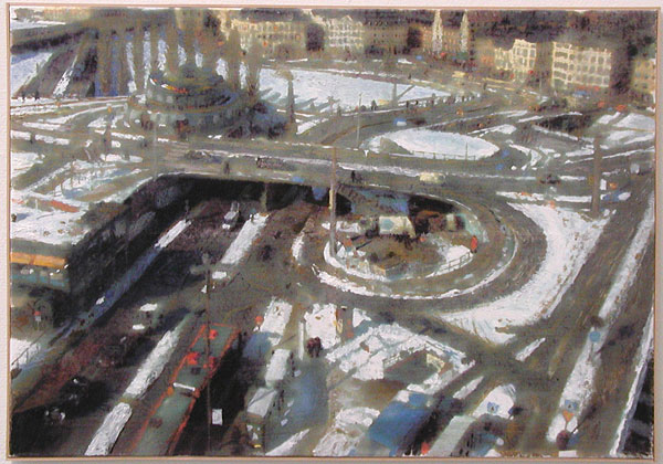 Bo Larsson - mixed technic on canvas.