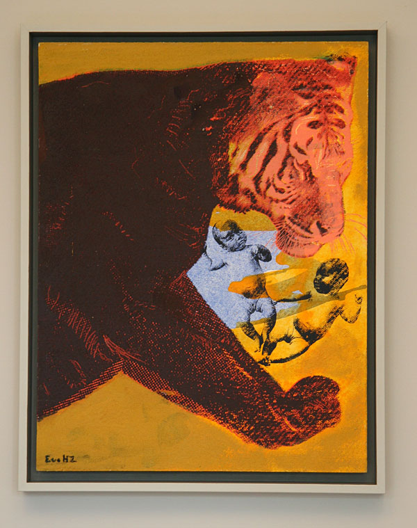 Eva Zettervall - m&aring;lning/painting Babies with Tiger