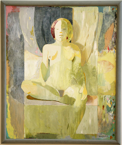 Ulf Gripenholms m&aring;lning Gul modell.