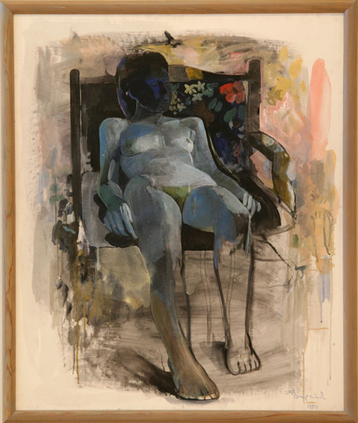 Ulf Gripenholms m&aring;lning Bl&aring; modell.