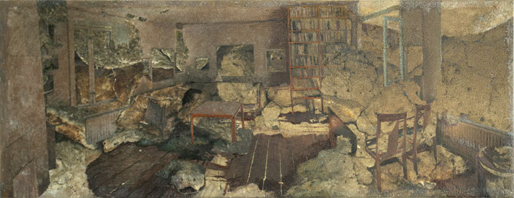 M&aring;lningen Rum i l&ouml;san sand av Bo Larsson.