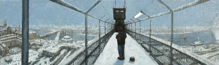 M&aring;lningen Hissen, februari 2016 av Bo Larsson.