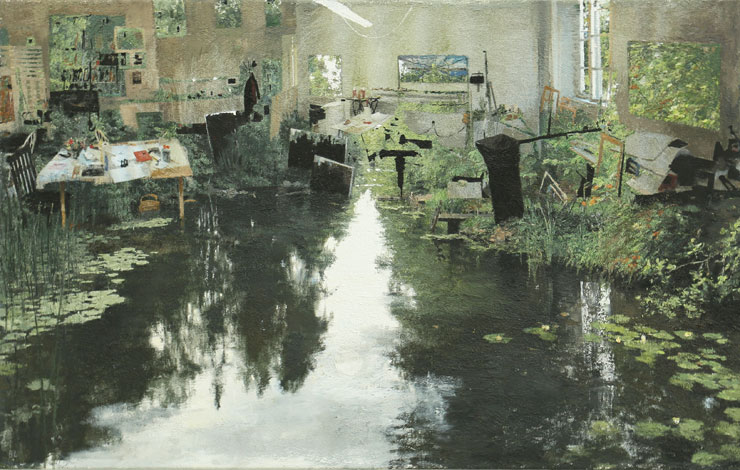 M&aring;lningen Atelj&eacute;n/Solvik III av Bo Larsson.