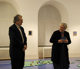 K G Nilson och Cia Rimmö presenterar utställningen på Västerås konstmuseum.