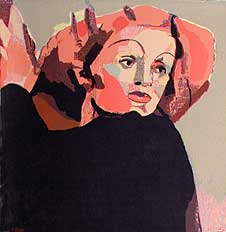 Serigrafi - Marlene - av Cecilia Sikström.