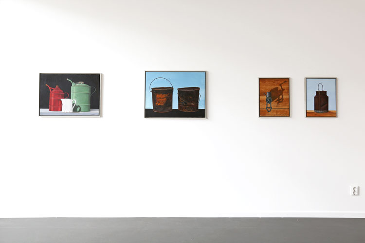 Fyra målningar av Mikael Wahrby - Klicka för förstoringar.