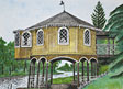The Gazebo of Borensberg - Lithograph by Mikael Wahrby.