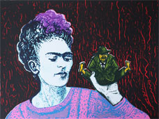 Frida and Diego - Silk-Screen by Eva Zettervall.