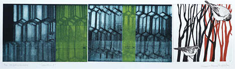 Fp-gravyr/Serigrafi Islandica 1 av Catharina Warme Hellström.