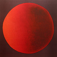 Litografi Röd planet av Maria Hillfon.