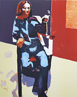 Litografi Frida Kahlo av Cecilia Sikström.