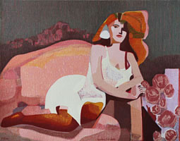 Serigrafi Isabella av Cecilia Sikström.