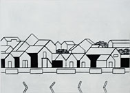 Village by the Sea - Drypoint by KG Nilson.