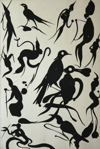 Bird Lovers - Aquatint Etching by Dan Wirén.